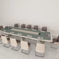 Conference table and chair combination 3d model