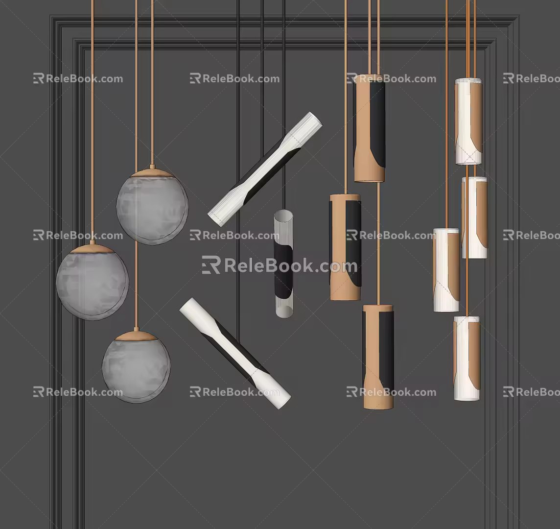 Light Luxury Chandelier 3d model