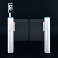 Swing gate passage gate column type swing gate face recognition security gate machine 3d model