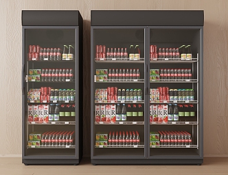 Refrigerator Cabinet Freezer Display Cabinet Beverage Cabinet 3d model