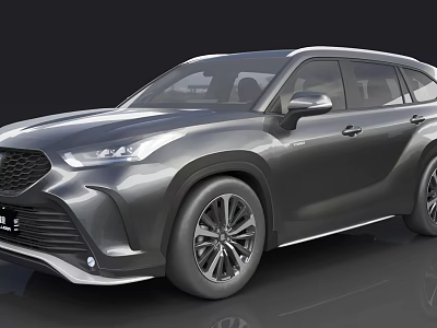 Gray Modern SUV With Sleek Front Grille Alloy Wheels And Body Lines 3d model