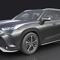 Gray Modern SUV With Sleek Front Grille Alloy Wheels And Body Lines