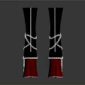 Stylish Black Red Boots With Chain And Tassel Details For Daily Use
