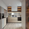 Modern Living And Dining Room Interior Design With Light Colored Walls Wooden Flooring And Cabinets