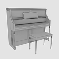 Elegant Black Yamaha Piano With Matching Bench And Gold Accents