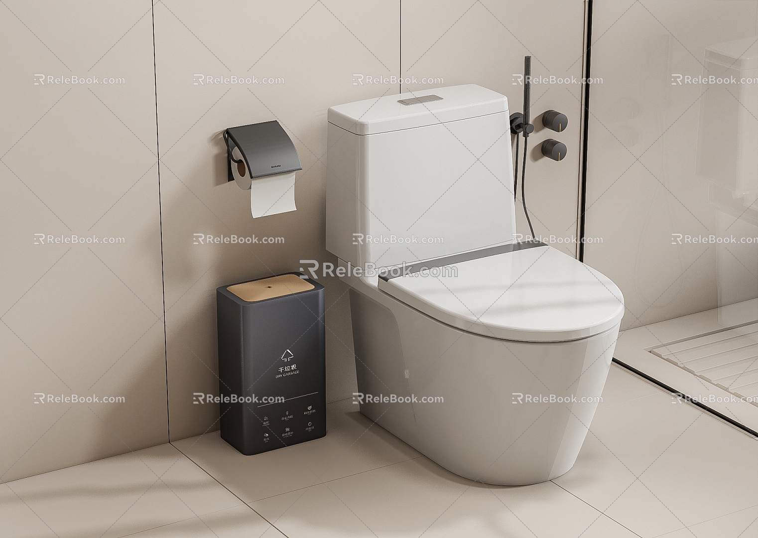 Smart toilet toilet 3d model