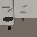 Round side table metal side table 3d model
