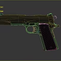Black Tactical Pistol with Modern Design Textured Grip and Sleek Metal Finish