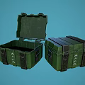 Green Hard Storage Cases One Open and One Closed With Black Straps and Durable Design