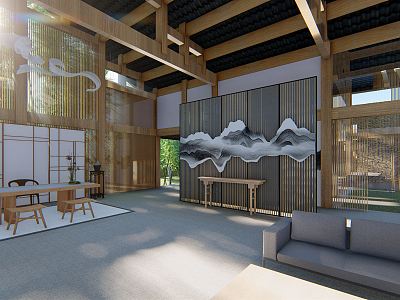 New Chinese Hall Hotel Reception Hall model