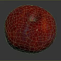 Fresh Juicy Red Plum With Shiny Surface And Tiny Dots On Dark Background Showing Reflection