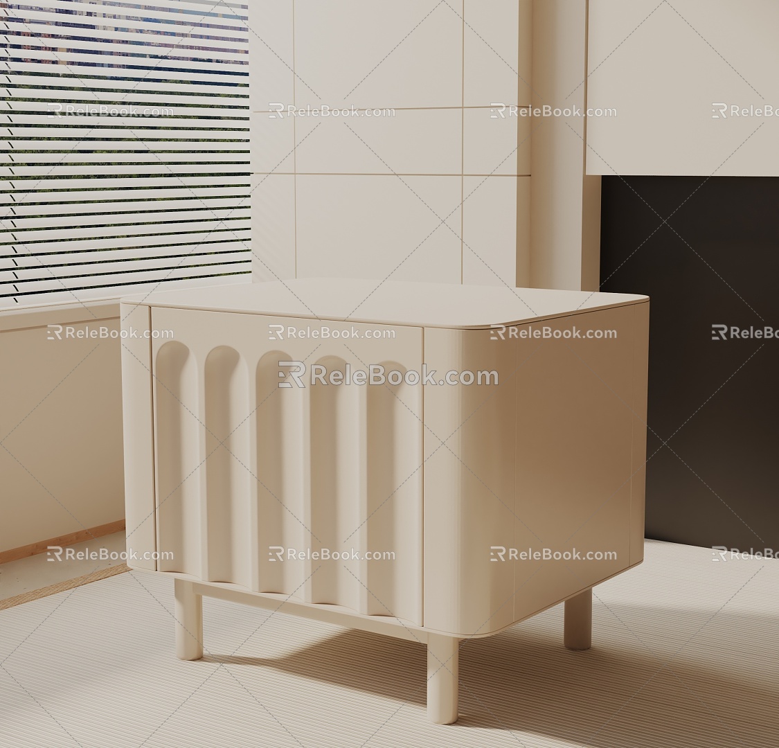 Modern Bedside Cabinet 3d model