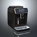 Modern Black Coffee Machine With Digital Control Panel And Drip Tray 3d model