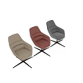 Modern Leather Office Chairs Beige And Red With Swivel Base Armrests And Comfortable Backrest