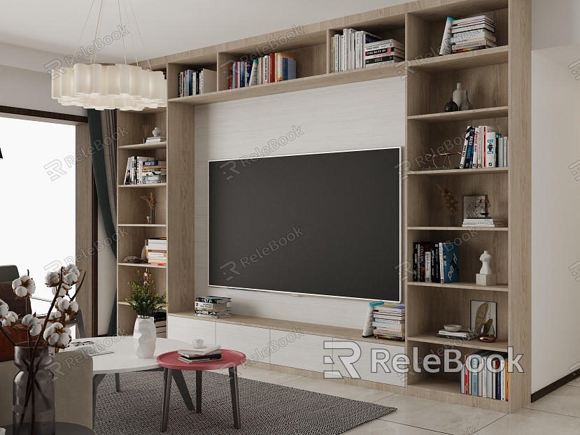 Modern TV Background Cabinet model