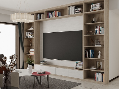 Modern TV Background Cabinet model