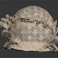 Delicate Light Pink Lace Baby Bonnet With Ruffled Edges For Newborn Babies