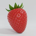 Fresh Juicy Strawberries with Green Leaves and Vibrant Red Color for Healthy Snacks
