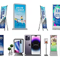 Advertising display billboard terminal touch machine LED screen digital catering billboard recruitment billboard 3d model