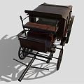 Vintage carriage 3d model