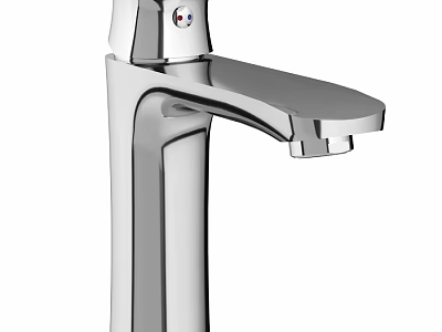 Modern Chrome Single Handle Faucet With Sleek Design For Bathroom Basin 3d model