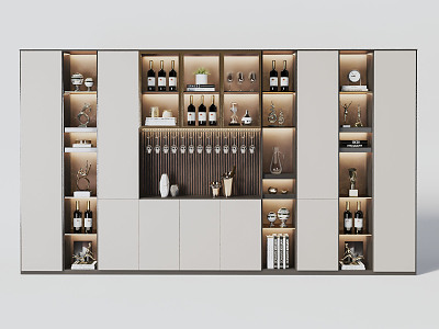 Modern Wine Cabinet 3d model