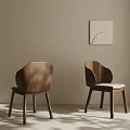Minimalist Solid Wood Dining Chairs With Soft Cushion For Warm Cozy Stylish Home Dining Interior