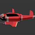 Red Toy Biplane Detailed Design With Double Wings Propellers And Classic Markings