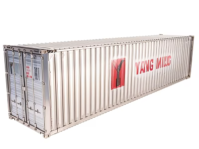 Heavy Duty Industrial Yang Ming Metal Shipping Container For Cargo Transportation 3d model