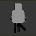 Futuristic Sci Fi Mechanical Device With Yellow Pipes Gray Body And Support Base