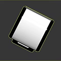 Modern Public Trash Can With Black Silver Body And Side Disposal Icon