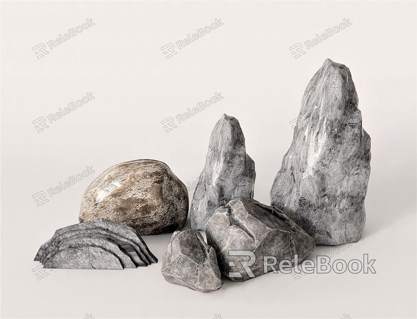 New Chinese style stone stone stone rubble model