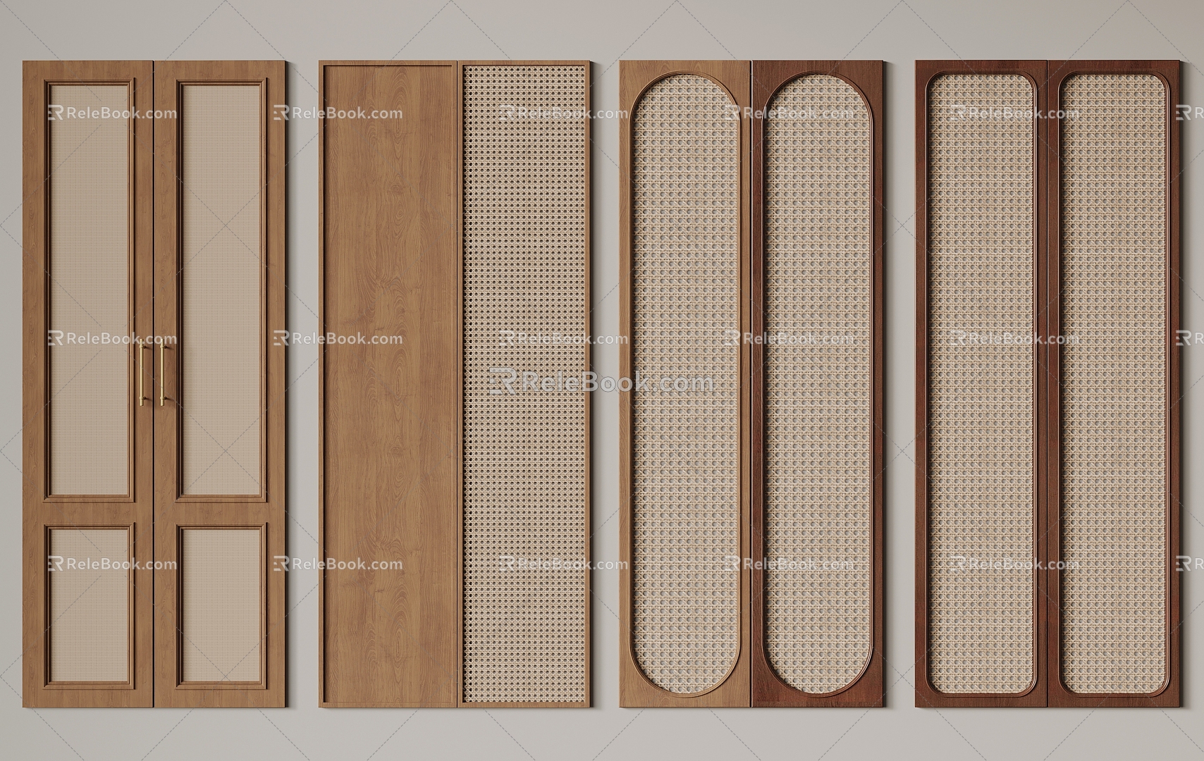 Middle-style cabinet door 3d model