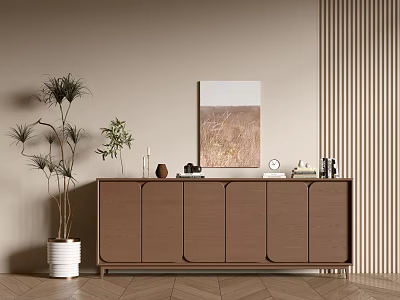 Modern Wood Grain Cabinet Simple Style Cabinet Whole Cabinet Sideboard Balcony Cabinet Storage Cabinet Entrance Cabinet 3d model