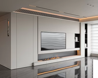 Italian TV Background Wall Living Room TV Background Wall Hanging TV Background Wall Embedded TV Wall Rock Board TV Wall Invisible Door TV Wall Integrated Non-main Lights Hanging 3d model
