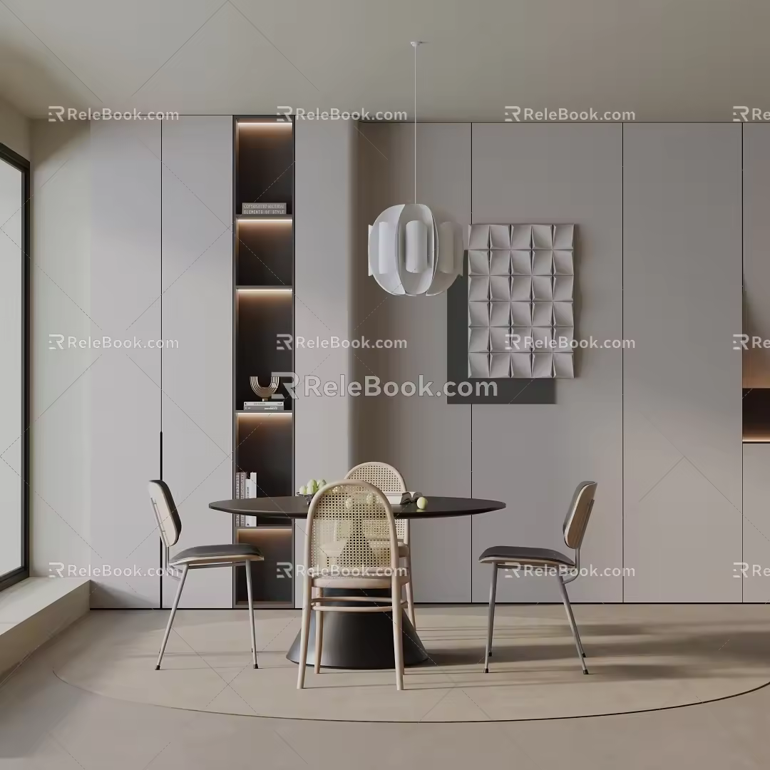 Modern table combination 3d model