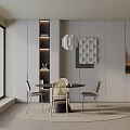 Modern table combination 3d model
