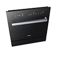 Sleek Black Built-in Kitchen Dishwasher with Control Panel and Digital 3d model