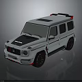 White Military Vehicle With Off Road Style Black Roof Rack Red Accents And Front Design