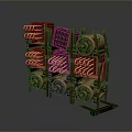 Modern Computer Cooling Components Featuring Multiple Gears Orange Glowing Tubes And Metal Frame