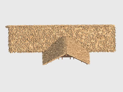 Traditional Thatch Roof Architectural Structure With Natural Straw Material And Rustic Design Features 3d model