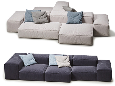 Modern Combination Sofa Fabric Multi-Person Casual Sofa model