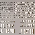 Various Numbered Lines With Different Lengths And Shapes For Measurement