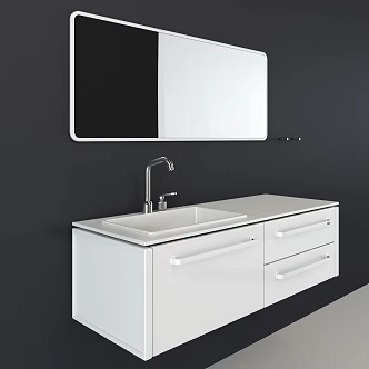 Modern toilet sink mirror 3d model