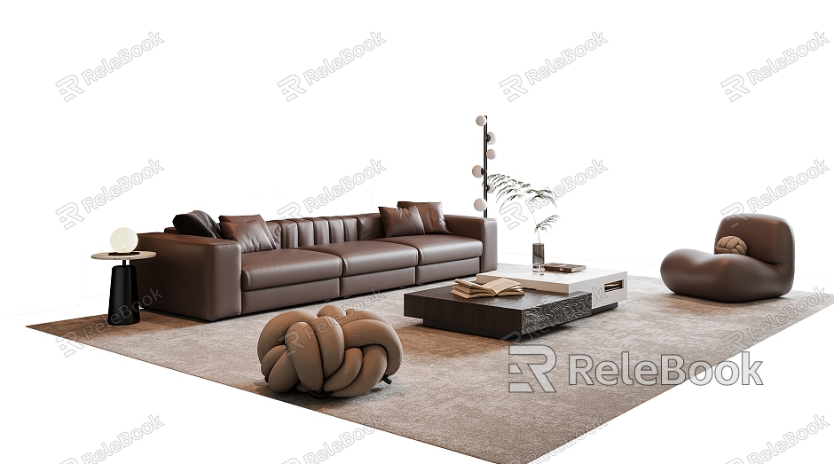 Modern Italian Sofa Coffee Table Combo model