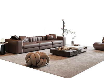 Modern Italian Sofa Coffee Table Combo model