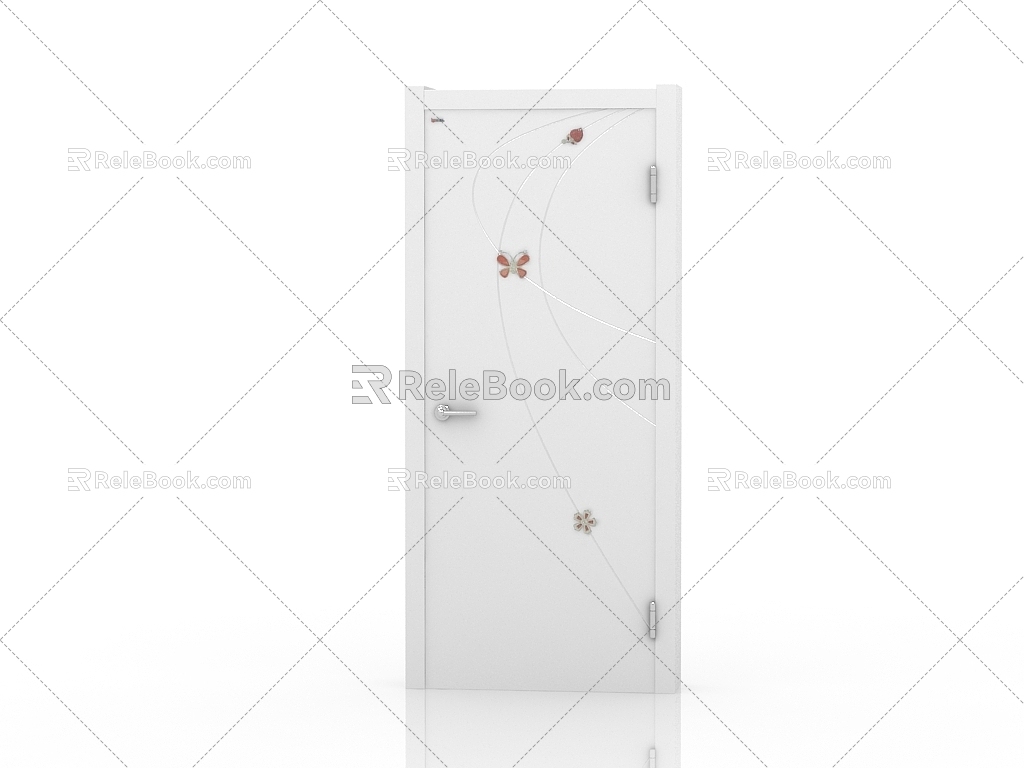 Modern Gate Room Door 3d model