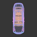 Luxury Sedan with Silver Body Black Roof Classic Grille and Multi Spoke Wheels