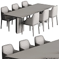 Modern table and chair combination table and chair combination 3d model