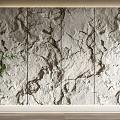 Modern background wall rubble wall stone background wall molten rock cement slab rock wall background wall 3d model